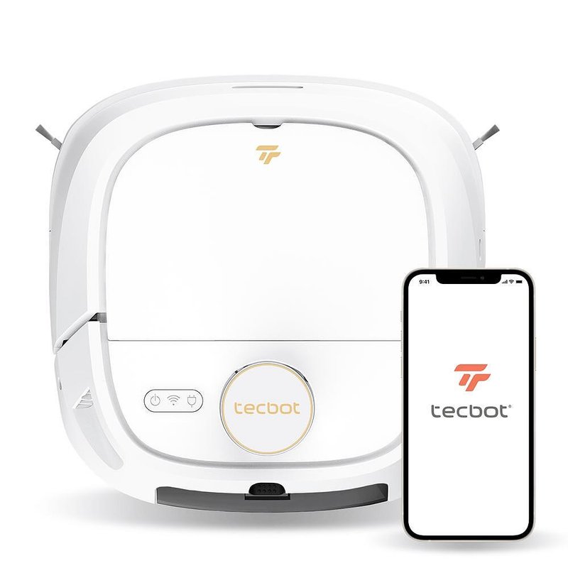 Tecbot M1- Robot vacuum cleaner with self rinse roller mop (white)